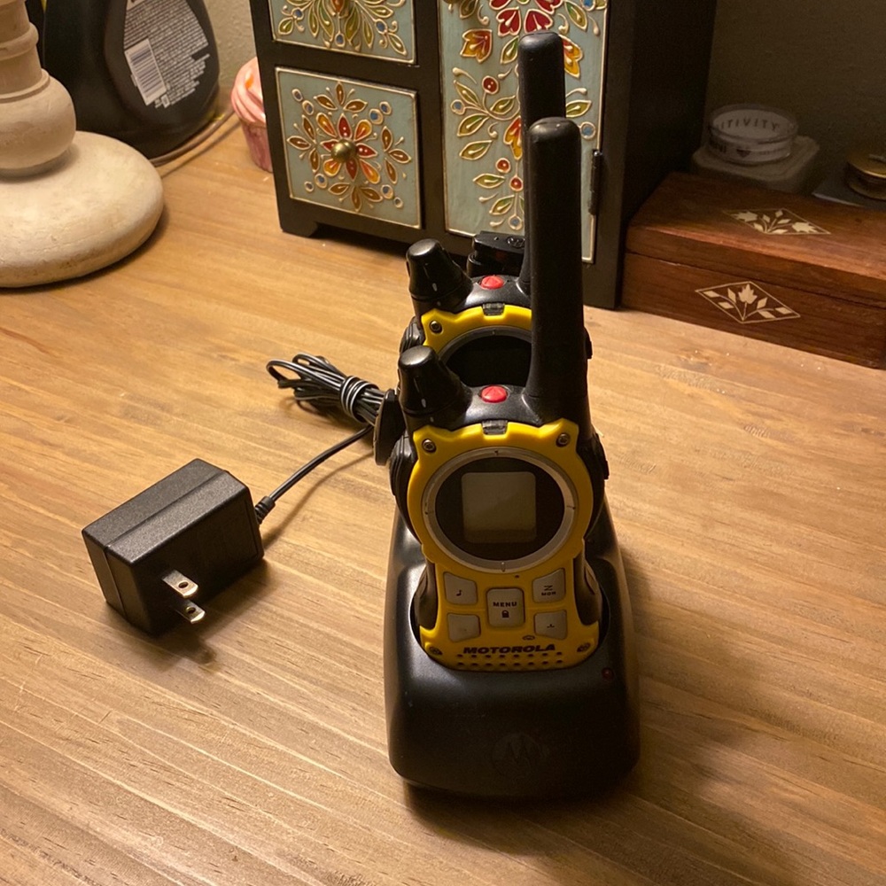 yellow walkie talkies